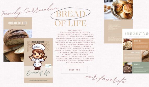 Ima Baker Bread of Life Family Faith Curriculum and Study with Bread recipes and faith study cards.