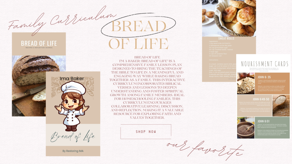 Ima Baker Bread of Life Family Faith Curriculum and Study with Bread recipes and faith study 